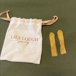 Lily Lough Yellow Fringe Earrings